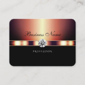 Luxuriöse Schwarz und Rose Gold mit schimmernden D Visitenkarte (Vorderseite)
