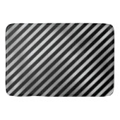 Luxuriöse schwarz-weiß gestreifte Badematte (Vorderseite)