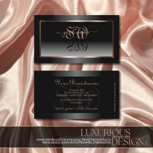 Luxuriöse Schwarz-weiße Ombre Rose Gold Frame In Visitenkarte