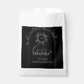 Luxuriöse Schwarze Elegante Hochzeit Geschenktütchen (Vorderseite)