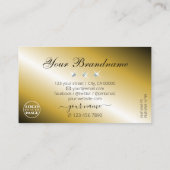 Luxuriöse schwarze goldene Diamanten mit Logo Visitenkarte (Rückseite)