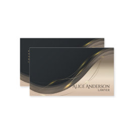 Luxuriöse schwarze goldene elegante Anwaltskarte B Visitenkarte