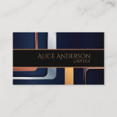 Luxuriöse schwarze goldene elegante Anwaltskarte B Visitenkarte (Vorderseite)