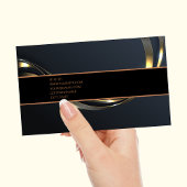 Luxuriöse schwarze goldene elegante Anwaltskarte B Visitenkarte