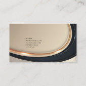 Luxuriöse schwarze goldene elegante Anwaltskarte B Visitenkarte (Rückseite)