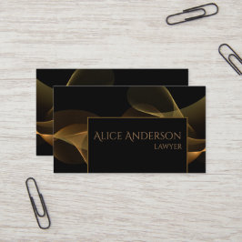 Luxuriöse schwarze goldene elegante Anwaltskarte B Visitenkarte
