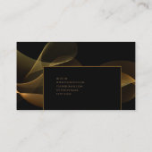 Luxuriöse schwarze goldene elegante Anwaltskarte B Visitenkarte (Rückseite)