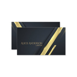 Luxuriöse schwarze goldene elegante Anwaltskarte B Visitenkarte