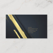 Luxuriöse schwarze goldene elegante Anwaltskarte B Visitenkarte (Rückseite)