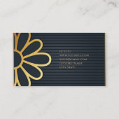 Luxuriöse schwarze goldene Notarkarte Visitenkarte (Rückseite)