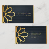 Luxuriöse schwarze goldene Notarkarte Visitenkarte (Vorne/Hinten)