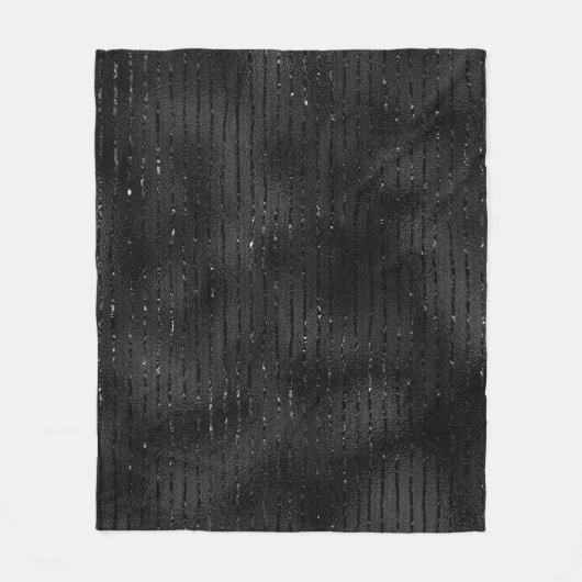 Luxuriöse schwarze Imitate Glitzer Streifen Muster Fleecedecke (Vorderseite)