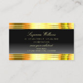 Luxuriöse schwarze Ombre Goldgrenzwerte mit Monogr Visitenkarte (Rückseite)