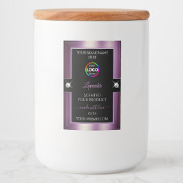 Luxuriöse Schwarze Shiny Lila mit Logo Product Lab Lebensmitteletikett