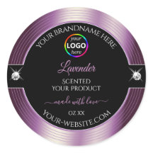 Luxuriöse Schwarze Shiny Lila mit Logo Product Lab