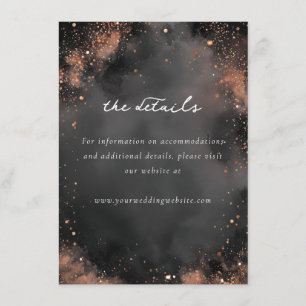 Luxuriöse schwarze und goldene abstrakte Feier Begleitkarte