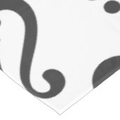 Luxuriöse schwarze und weiße Damaskus Tischdecke (Schrägansicht)