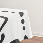 Luxuriöse schwarze und weiße Damaskus Tischdecke (Beispiel)