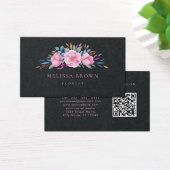 Luxuriöse schwarzrosa Floral Moderne Wasserfarbe Q (Schreibtisch)