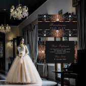 Luxuriöse Schwarzweiß Verziert Borders Juwelen Orn Visitenkarte