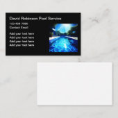 Luxuriöse Schwimmbad-Services Visitenkarte (Vorne/Hinten)