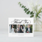 Luxuriöse Script EDITABLE FARBE Vielen Dank, dass Postkarte (Stehend Vorderseite)