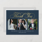 Luxuriöse Script EDITABLE FARBE Vielen Dank, dass Postkarte (Vorne/Hinten)