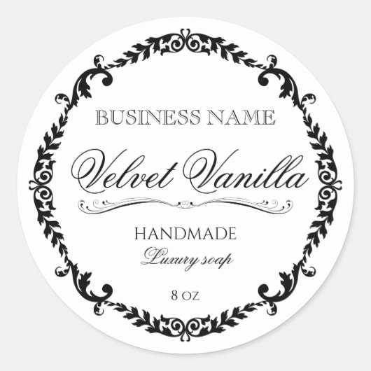 Luxuriöse Seife handgefertigt Beauty Business Runder Aufkleber (Vorderseite)
