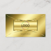 Luxuriöse Shimmery Gold mit Beruflichem Logo Visitenkarte (Vorderseite)