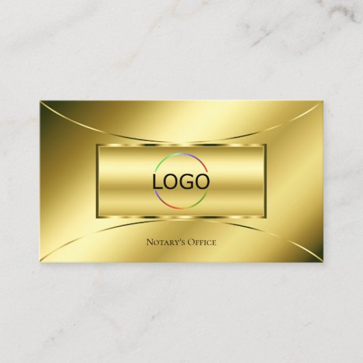 Luxuriöse Shimmery Gold mit Beruflichem Logo Visitenkarte (Vorderseite)