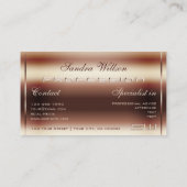 Luxuriöse Shimmery Rose Golden Imitats 3D Monogram Visitenkarte (Rückseite)