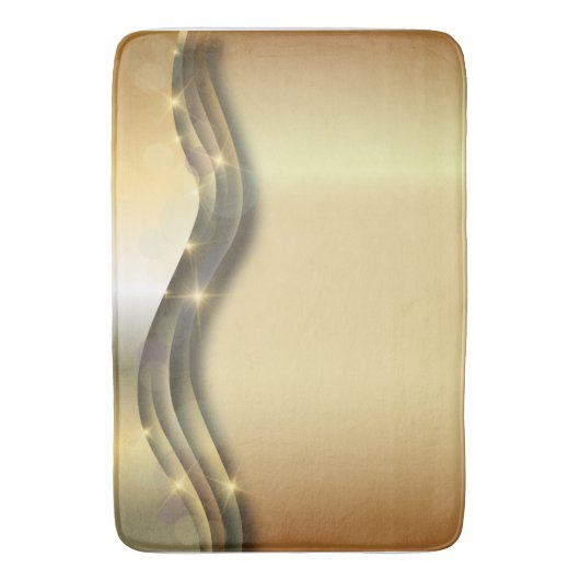 Luxuriöse Shiny Sparkling Gold Layered Abstrakt Badematte (Vorderseite Vertikal)