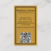 Luxuriöse Shopping-Mode ergänzen Ihr Textgeschäft Visitenkarte (Rückseite)