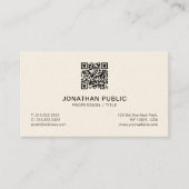 Luxuriöse Signatur Creme Moderne, einfach Beruflic Visitenkarte (Vorderseite)