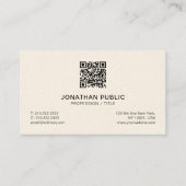 Luxuriöse Signature Cream Moderne einfache Vorlage Visitenkarte (Vorderseite)