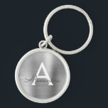 Luxuriöse Silber-Imitate Edelstahl-Monogramm Schlüsselanhänger<br><div class="desc">Luxuriöse Silber Imitate Edelstahl Metallic Eleganter Schlüsselanhänger. Diese Schlüsselanhänger können so angepasst werden,  dass sie Ihren Anfangs- und Vornamen enthalten. Diese Schlüsselketten machen Geburtstags-,  Brautparty- oder Junggeselinnen-Abschied-Favoriten großartig.</div>