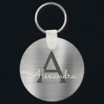 Luxuriöse Silber-Imitate Edelstahl-Monogramm Schlüsselanhänger<br><div class="desc">Luxuriöse Silber Imitate Edelstahl Metallic Eleganter Schlüsselanhänger. Diese Schlüsselanhänger können so angepasst werden,  dass sie Ihren Anfangs- und Vornamen enthalten. Diese Schlüsselketten machen Geburtstags-,  Brautparty- oder Junggeselinnen-Abschied-Favoriten großartig.</div>