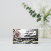 Luxuriöse Silber Rosa Glitzer Stars QR-Logo Visitenkarte (Stehend Vorderseite)