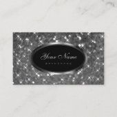 Luxuriöse silberne Glitzer und glänzende Sterne Visitenkarte (Vorderseite)