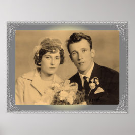 Luxuriöse silberne Rahmen Sonderrahmen Foto Poster