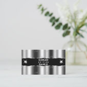 Luxuriöse Silberschmuck mit Logo Visitenkarte (Stehend Vorderseite)