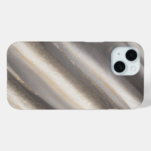 Luxuriöse Silver and Gold Phone Case (Rückseite (Horizontal))