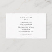 Luxuriöse Silver Bokeh Wellness-Massage Yoga Visitenkarte (Rückseite)