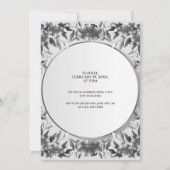 Luxuriöse Silver Carving Foliage Wedding Einladung (Rückseite)