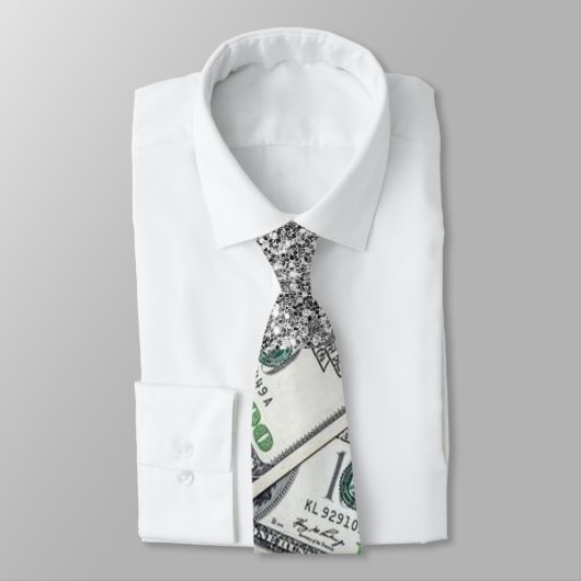 Luxuriöse Silver Dollars Marmor Glitzer Krawatte (Gebunden)