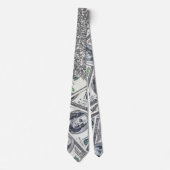 Luxuriöse Silver Dollars Marmor Glitzer Krawatte (Vorderseite)