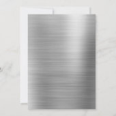 Luxuriöse Silver Foil Let's Flamingle - Flamingo Einladung (Rückseite)