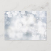 Luxuriöse Silver Glitzer Light WEDDING REZEPTION Begleitkarte (Rückseite)