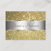 Luxuriöse Silver Gold Glitzer Parco Civico-Ciani Visitenkarte (Vorderseite)