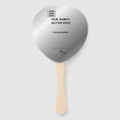 Luxuriöse Silver Sheen Wohltätigkeit Auktion Fächer (Rückseite)